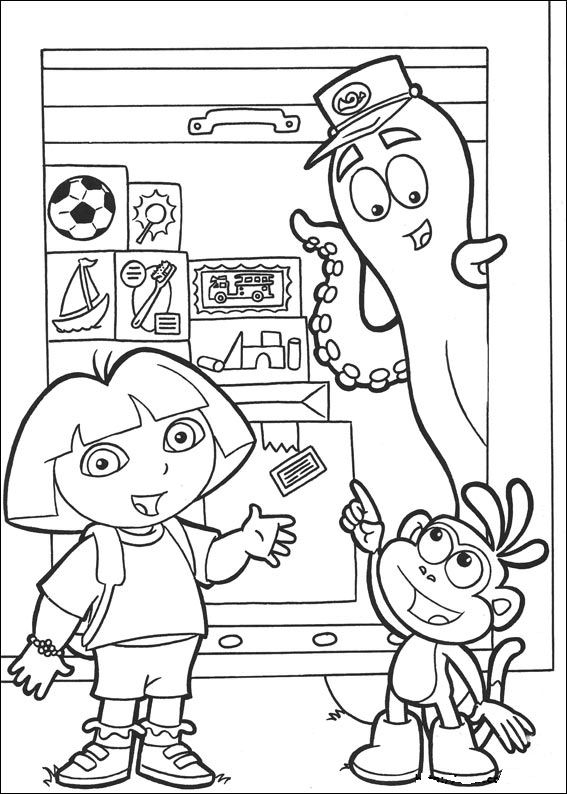 Kids-n-fun.com | Coloring page Dora the Explorer 2 Dora the Explorer 2